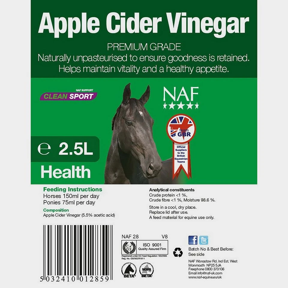 NAF 2.5 Litre Apple Cider Vinegar 4 NAF 2.5 Litre Apple Cider Vinegar - Image 2