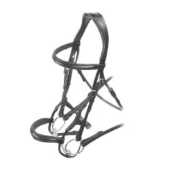 Velociti Rolled Padded Cavesson Bridle Black -Horse Supply Store go 477996 z
