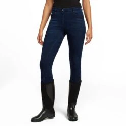 Dublin Shona Full Grip Silicone Print Denim Breeches -Horse Supply Store go 479288 z