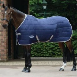 Weatherbeeta ComFiTec 210D Channel Quilt 110g Light-Medium Standard Stable Rug Navy -Horse Supply Store go 479485 z
