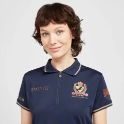 Ladies Team Tech Polo Shirt Navy -Horse Supply Store go 517286 d