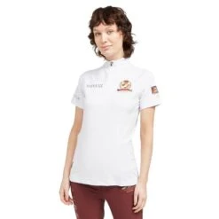 Ladies Team Short Sleeve Base Layer White -Horse Supply Store go 517291 z