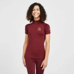 Childs Team Short Sleeve Base Layer Burgundy