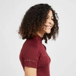 Childs Team Short Sleeve Base Layer Burgundy -Horse Supply Store go 517293 f