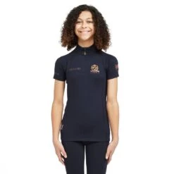 Childs Team Short Sleeve Base Layer Navy -Horse Supply Store go 517294 z
