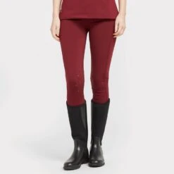 Ladies Team Riding Tights Burgundy