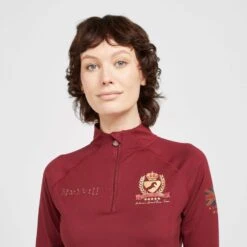 Ladies Team Long Sleeve Base Layer Burgundy -Horse Supply Store go 517315 f