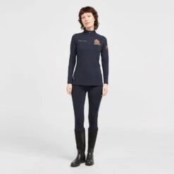 Ladies Team Long Sleeve Base Layer Navy -Horse Supply Store go 517316 c