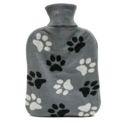 Platinum Knitted Hot Water Bottle Paws -Horse Supply Store go 524104 z