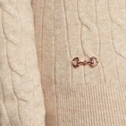 Classy Cable Pullover Champagne Light Grey Heather -Horse Supply Store go 526486 e