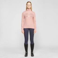 Ladies Cecile Long Sleeve Top Blush Melange -Horse Supply Store go 526492 c