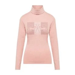 Ladies Cecile Long Sleeve Top Blush Melange -Horse Supply Store go 526492 u