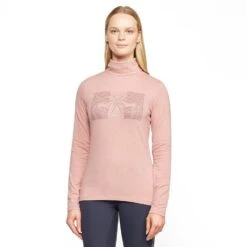 Ladies Cecile Long Sleeve Top Blush Melange -Horse Supply Store go 526492 z