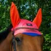 Charlotte Dujardin Reflective Multi-Coloured Mesh Horse Ears Pink/Orange -Horse Supply Store go 527745 a