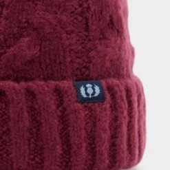 Chunky Knit Bobble Hat In Wine -Horse Supply Store go 609986 c