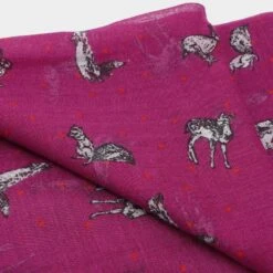 Platinum Womens Blaze Viscose Scarf Pink Animals -Horse Supply Store go 618459 c